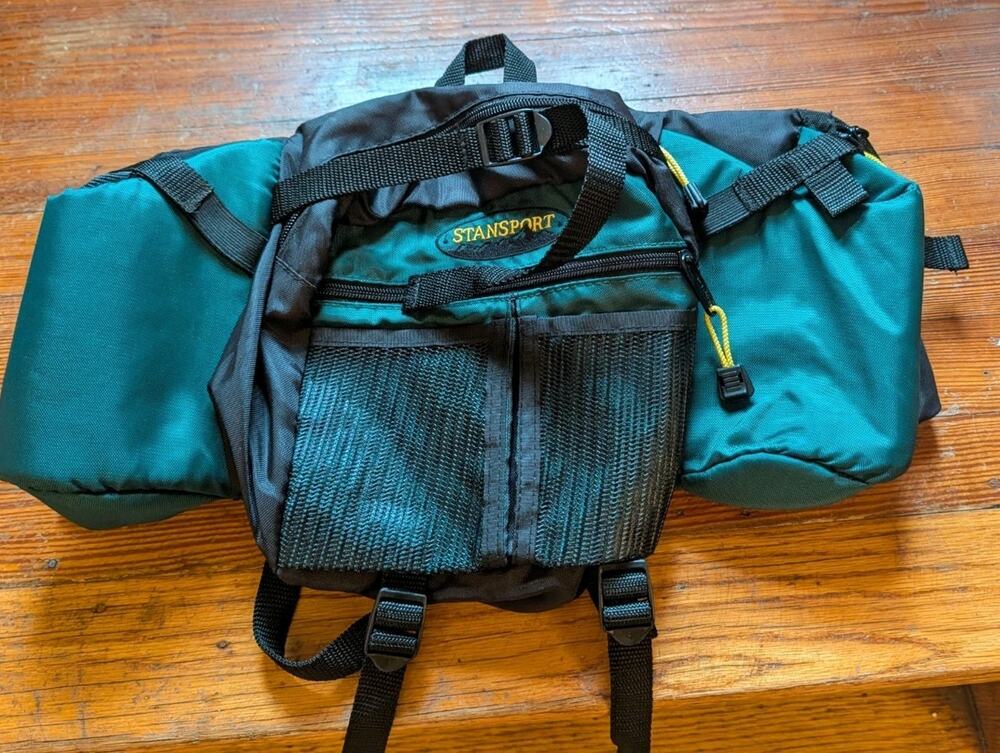 Stansport 2 Bottle Fanny Pack Waist Water Carrier Lumbar Utility Belt Hiking Gym